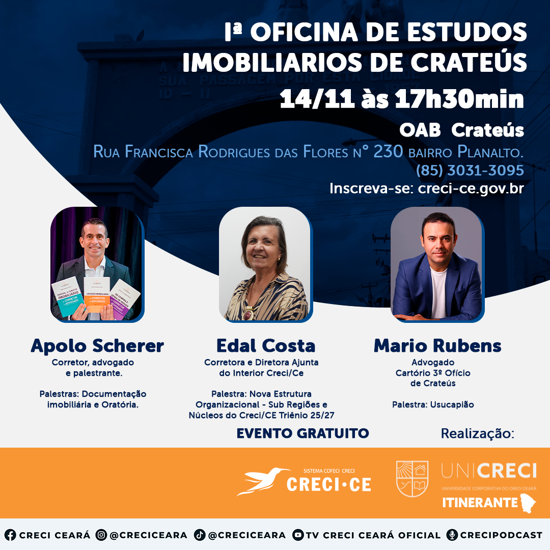 1ª Oficina do Mercado Imobiliário de Crateús