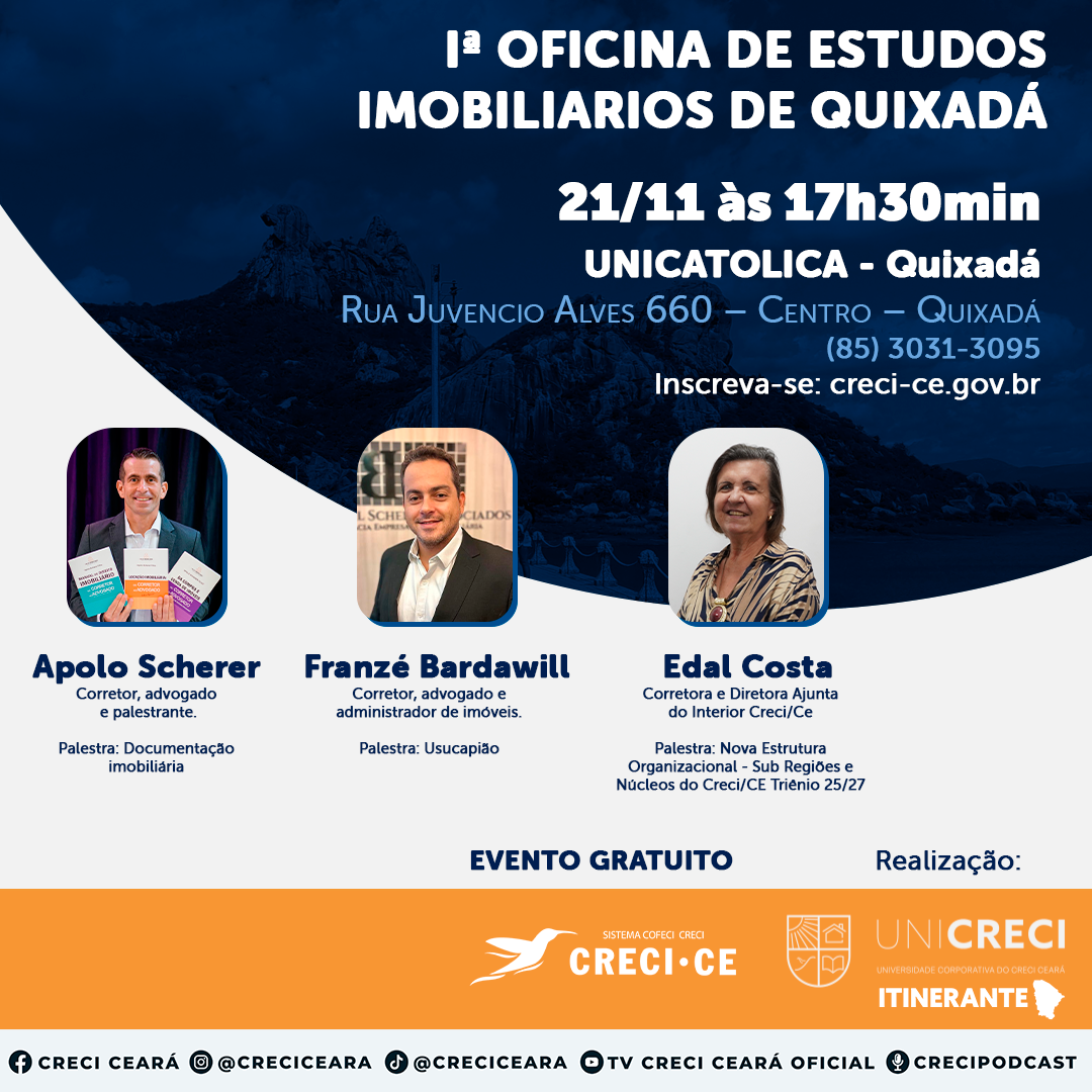 1ª Oficina do Mercado Imobiliário de Quixadá