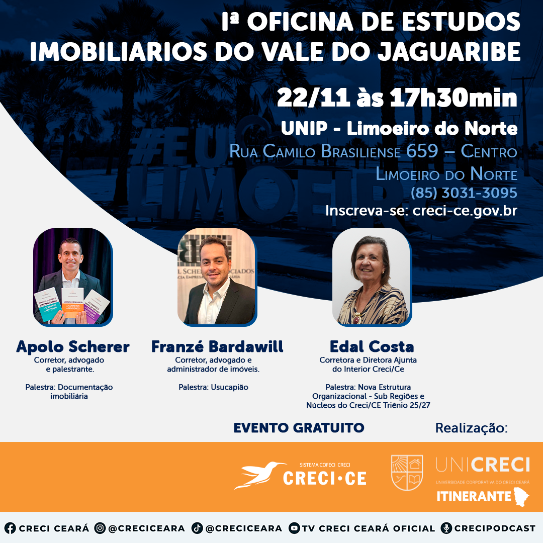 1ª Oficina do Mercado Imobiliário do Vale do Jaguaribe