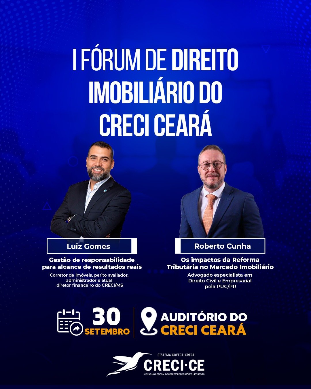 🏢 CONVITE ESPECIAL | I FÓRUM DE DIREITO IMOBILIÁRIO DO CRECI CEARÁ
