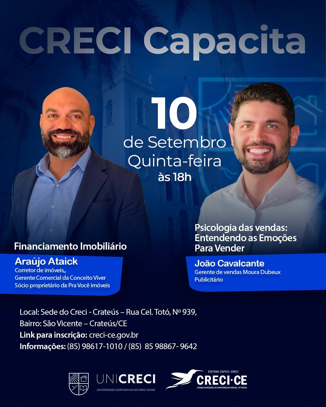 DIVULGAÇÃO PALESTRA - CRATEÚS