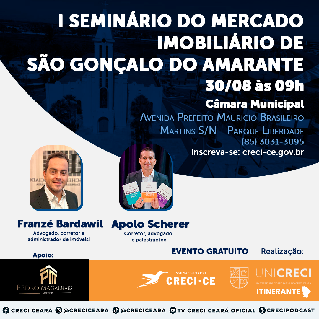I SEMINÁRIO DO MERCADO IMOBILIÁRIO DE SÃO GONÇALO DO AMARANTE