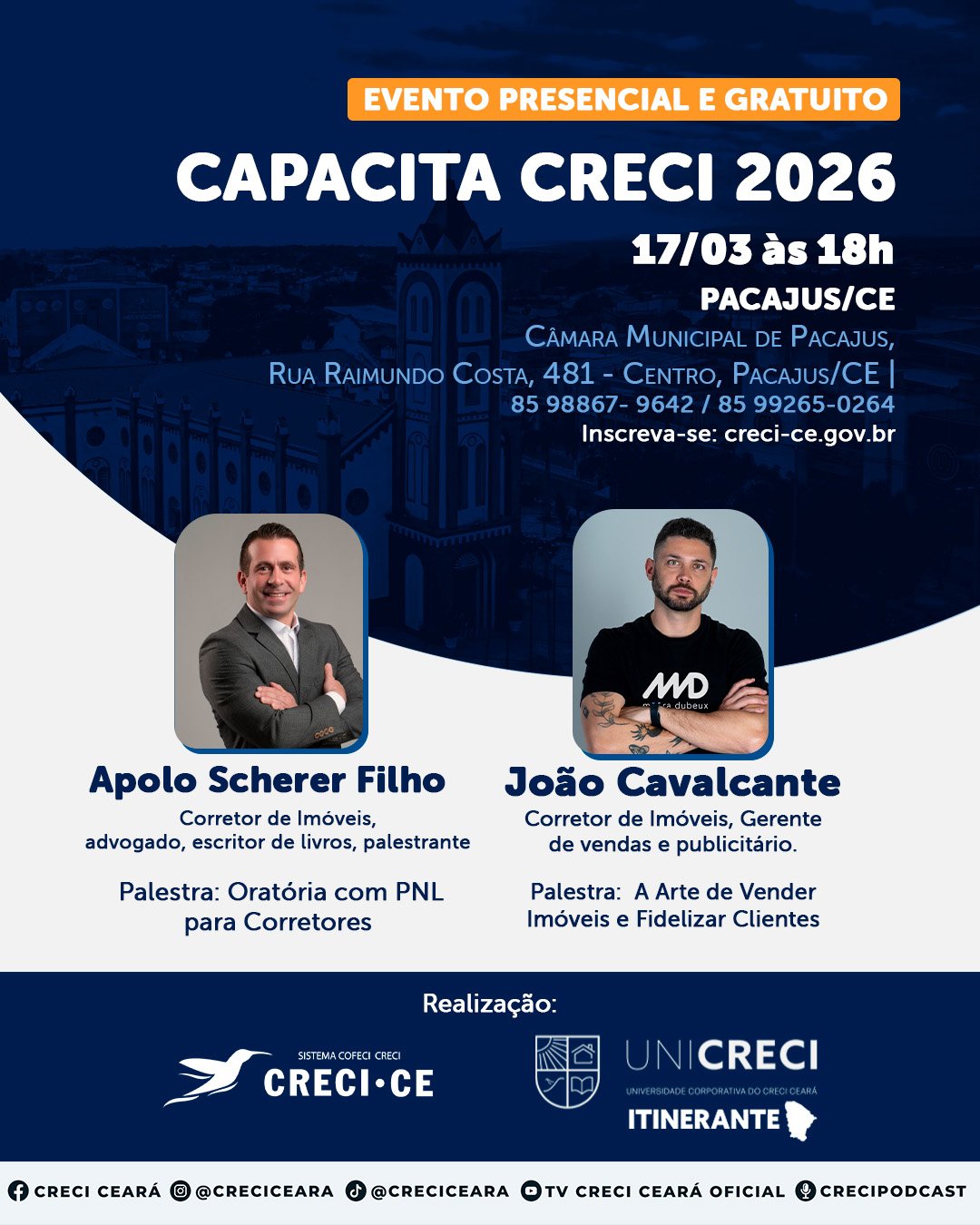 PACAJUS - Oratória com PNL para Corretores X A Arte de Vender Imóveis e Fidelizar Clientes